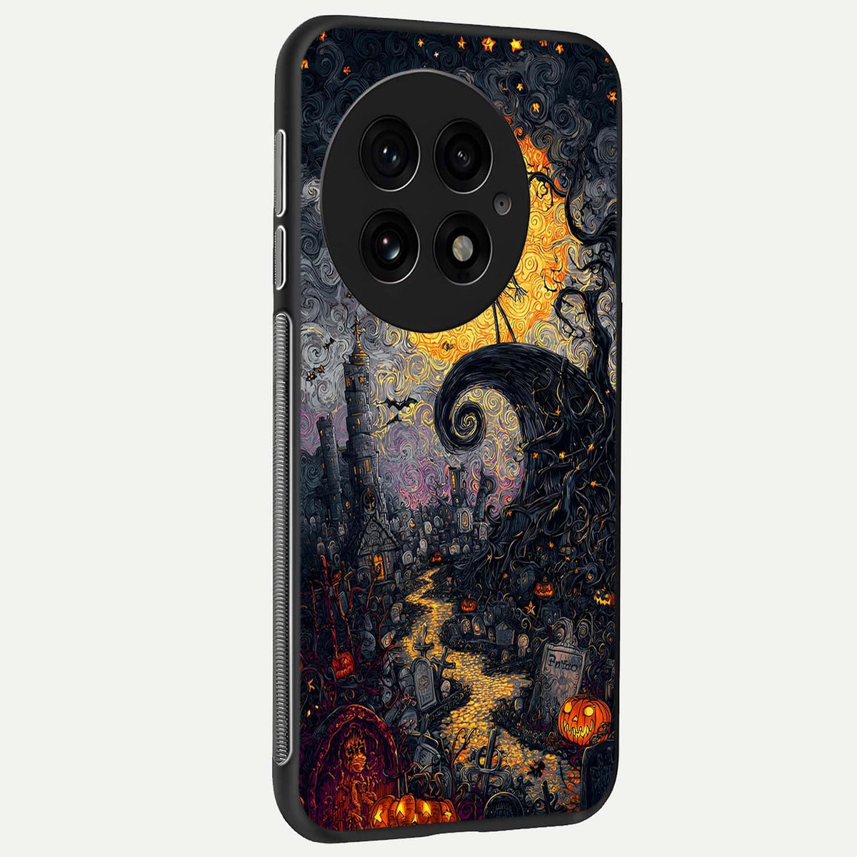  Pumpkin Moon Night back cover For OnePlus 13 slim fit glass case with vibrant aesthetic design