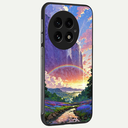  Rainbow Valley Dream back cover For OnePlus 13 slim fit glass case with vibrant aesthetic design