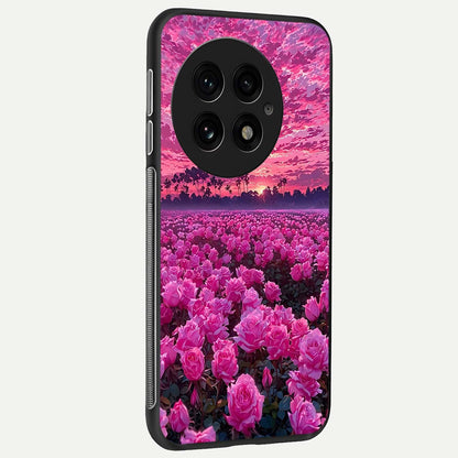  Rose Sunset Valley back cover For OnePlus 13 slim fit glass case with vibrant aesthetic design