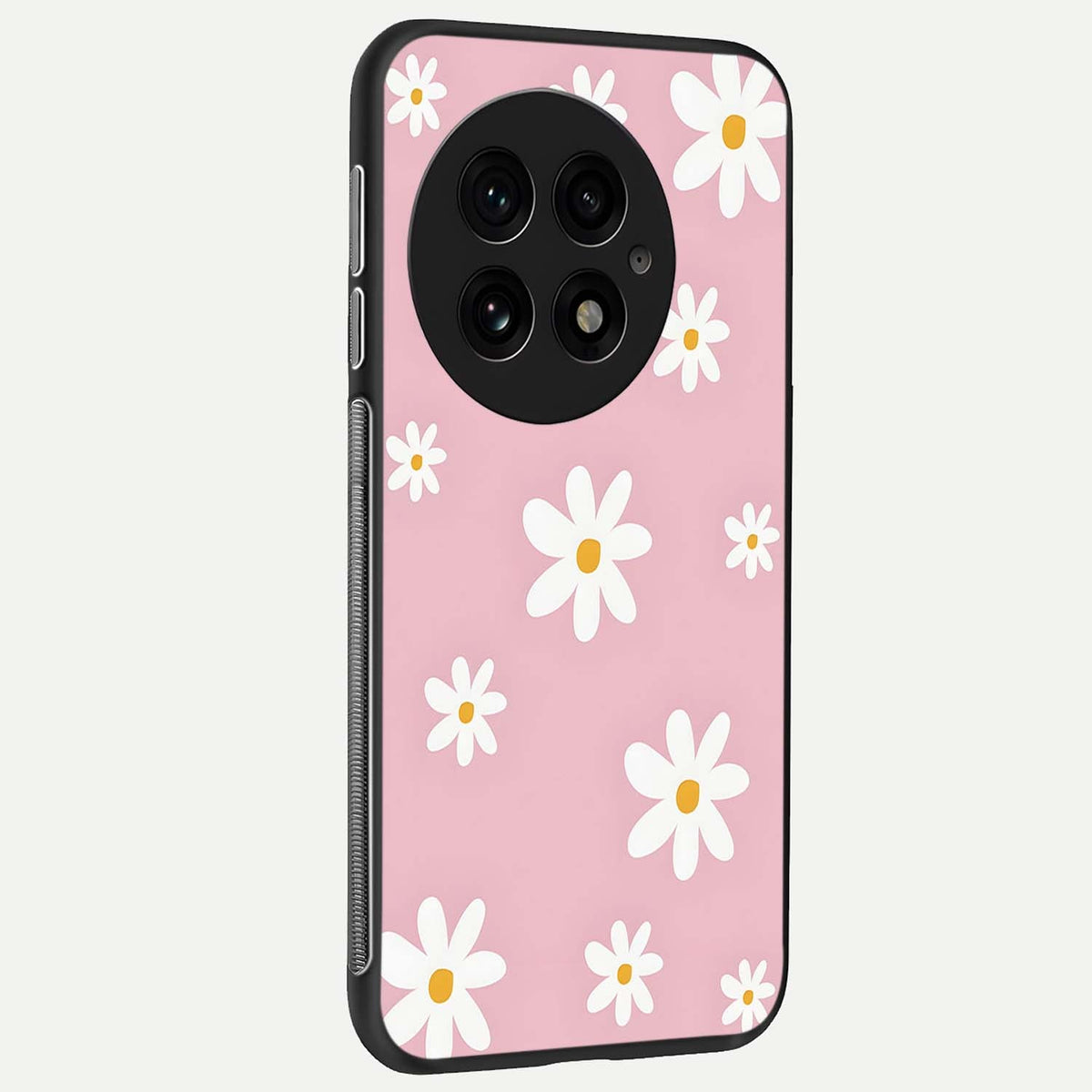  Soft Daisy Bliss back cover For OnePlus 13 slim fit glass case with vibrant aesthetic design