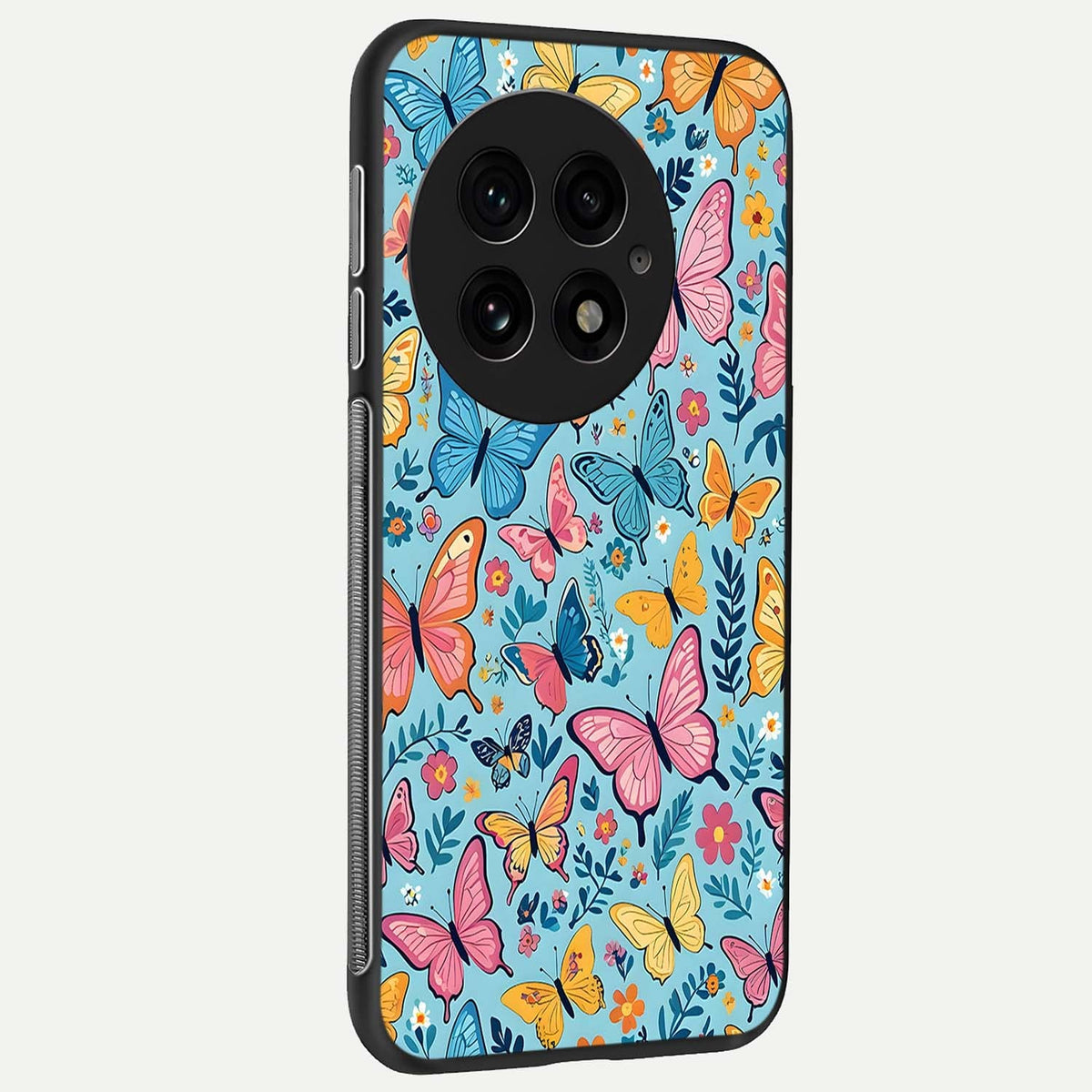  Spring Wing Garden back cover For OnePlus 13 slim fit glass case with vibrant aesthetic design