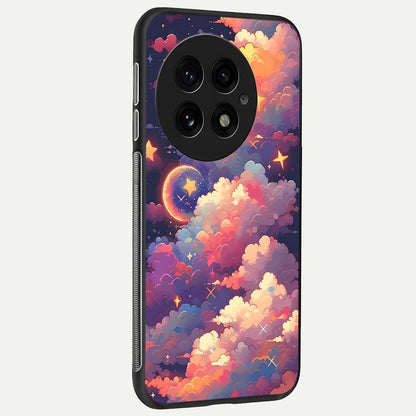 Starlit Dream Clouds back cover For OnePlus 13 slim fit glass case with vibrant aesthetic design