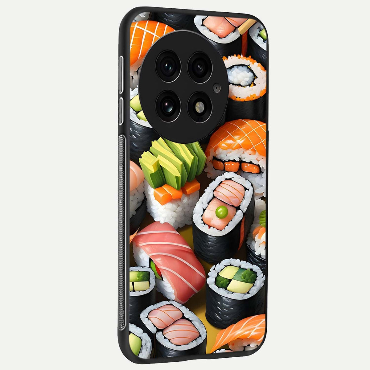  Sushi Food Pattern back cover For OnePlus 13 slim fit glass case with vibrant aesthetic design
