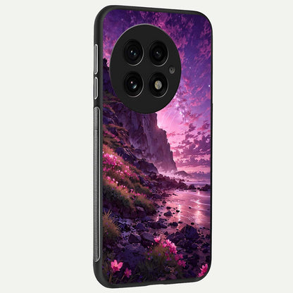  Twilight Blossom Coast back cover For OnePlus 13 slim fit glass case with vibrant aesthetic design