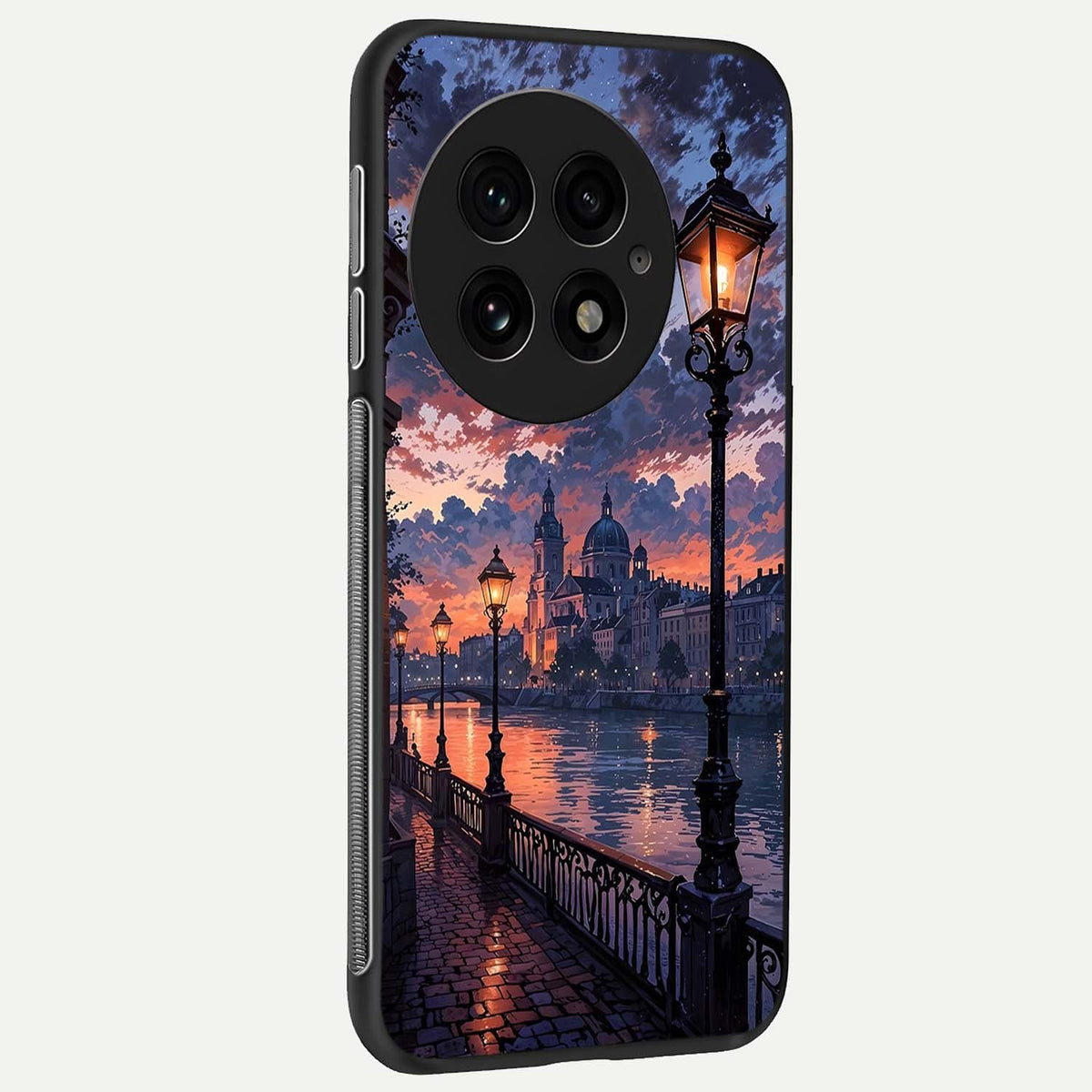  Twilight River Lights back cover For OnePlus 13 slim fit glass case with vibrant aesthetic design