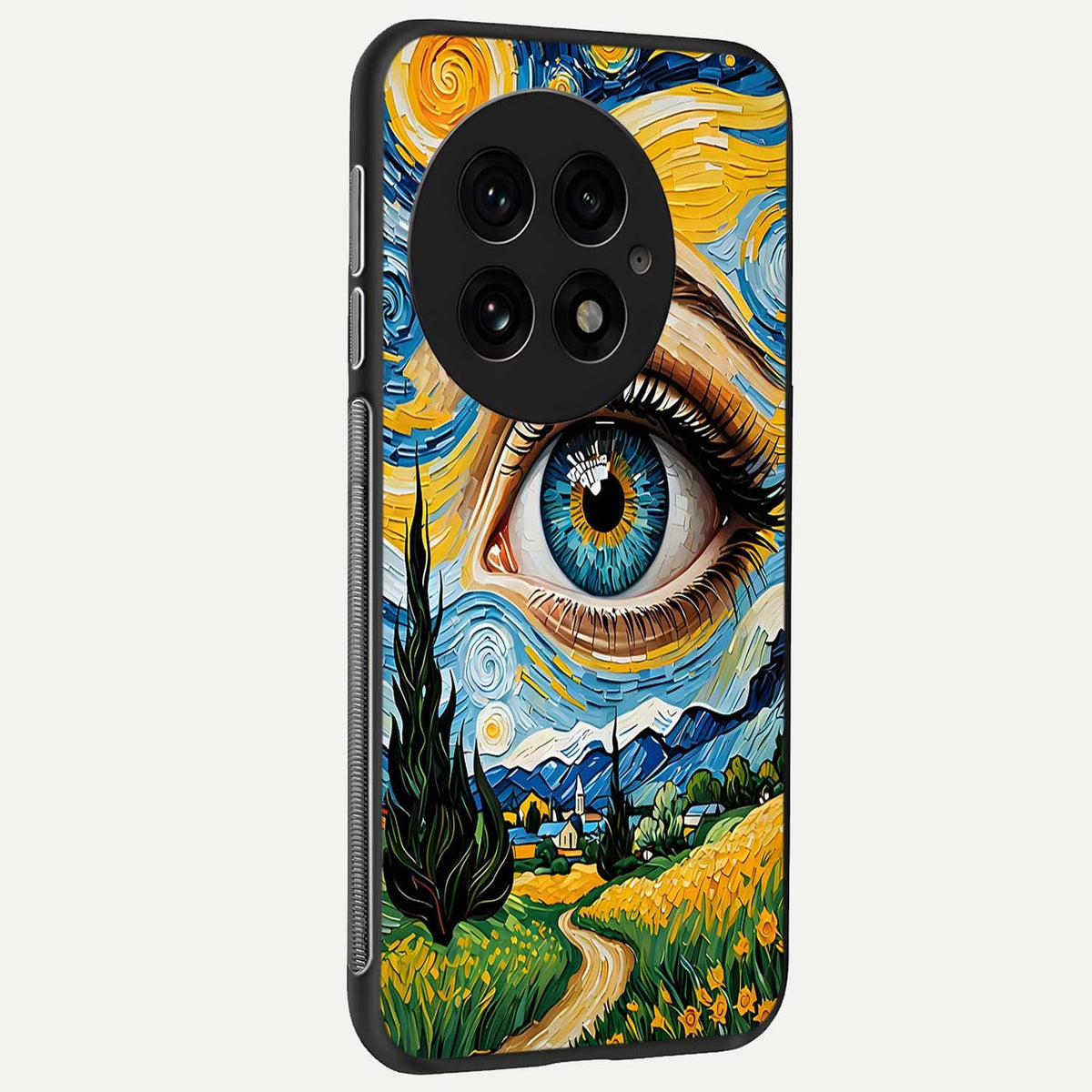  Van Gogh Eye back cover For OnePlus 13 slim fit glass case with vibrant aesthetic design
