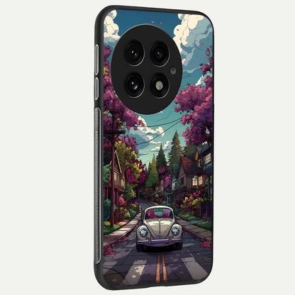  Vintage Street Drive back cover For OnePlus 13 slim fit glass case with vibrant aesthetic design