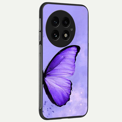  Violet Dream Wing back cover For OnePlus 13 slim fit glass case with vibrant aesthetic design