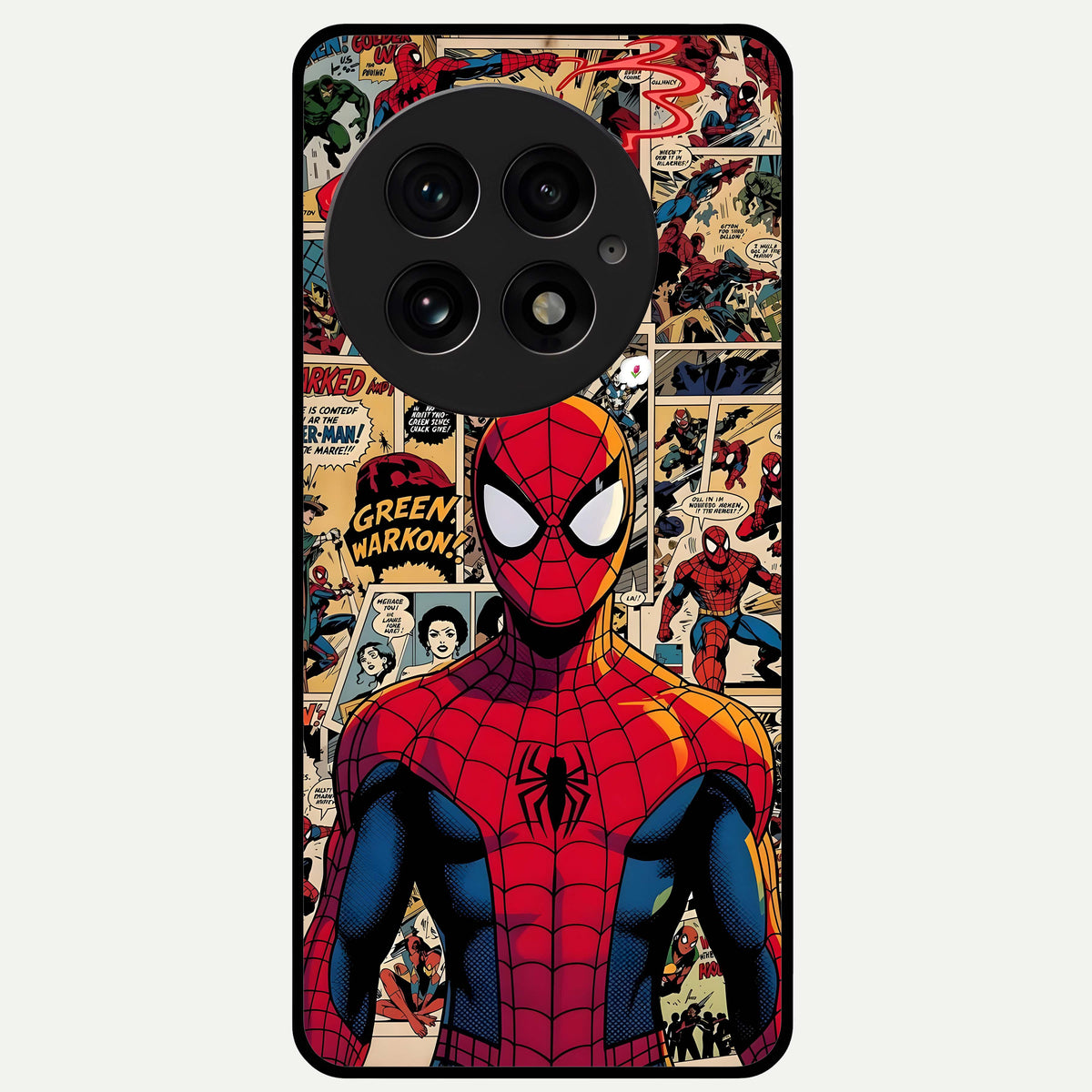  Aesthetic Spider Glass Case For OnePlus 13 back cover – full design glossy printed glass finish