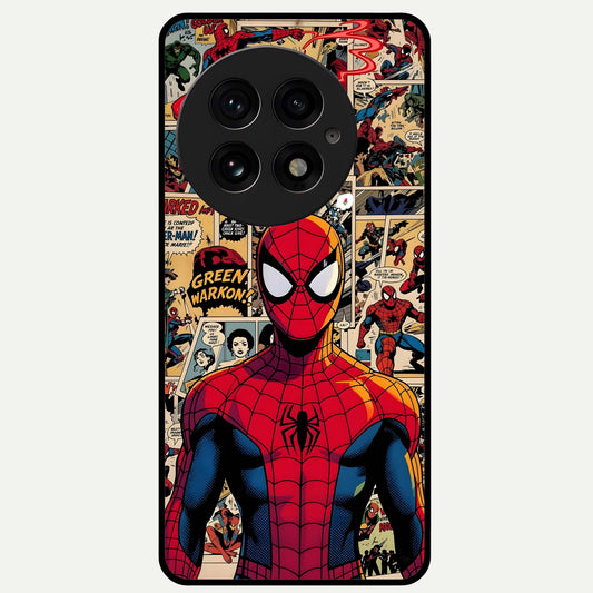  Aesthetic Spider Glass Case For OnePlus 13 back cover – full design glossy printed glass finish