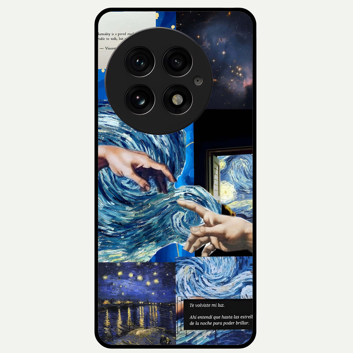 Aesthetic Vando Hands Glass Case For OnePlus 13 back cover – full design glossy printed glass finish