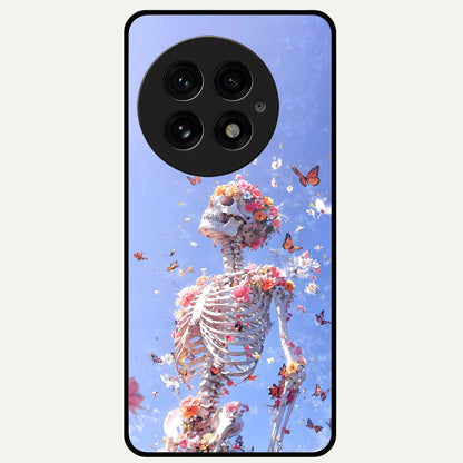  Bloom Beyond Bones Glass Case For OnePlus 13 back cover – full design glossy printed glass finish