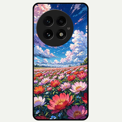  Blossom Sky Field Glass Case For OnePlus 13 back cover – full design glossy printed glass finish