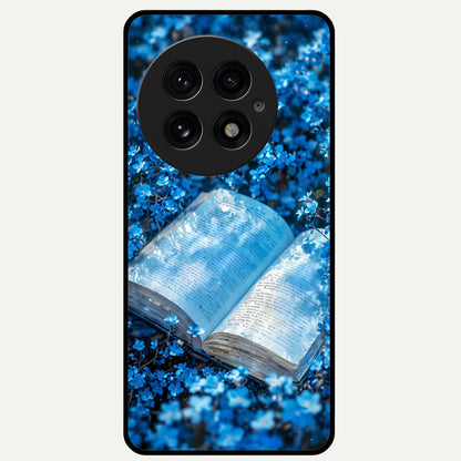  Blue Bloom Tales Glass Case For OnePlus 13 back cover – full design glossy printed glass finish