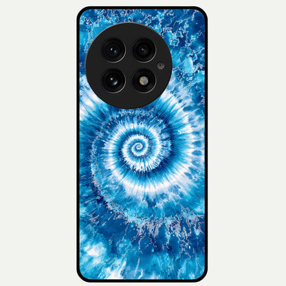  Blue Galaxy Wave Glass Case For OnePlus 13 back cover – full design glossy printed glass finish