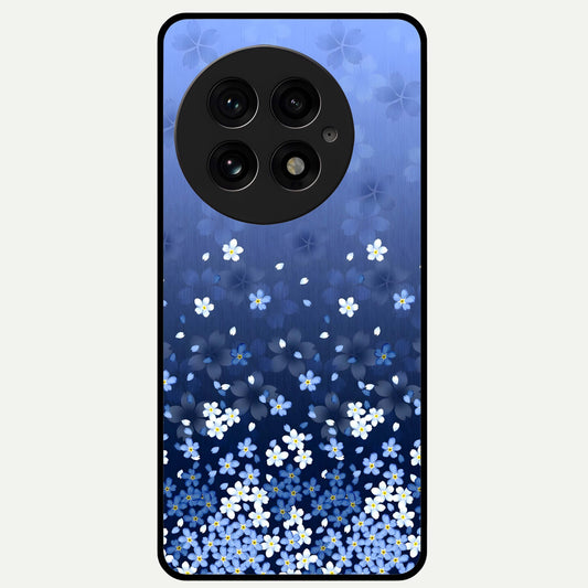  Blue Starry Glass Case For OnePlus 13 back cover – full design glossy printed glass finish