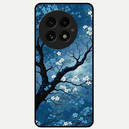  Blue Tree Serenity Glass Case For OnePlus 13 back cover – full design glossy printed glass finish