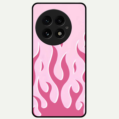 Blush Flame Energy Glass Case For OnePlus 13 back cover – full design glossy printed glass finish
