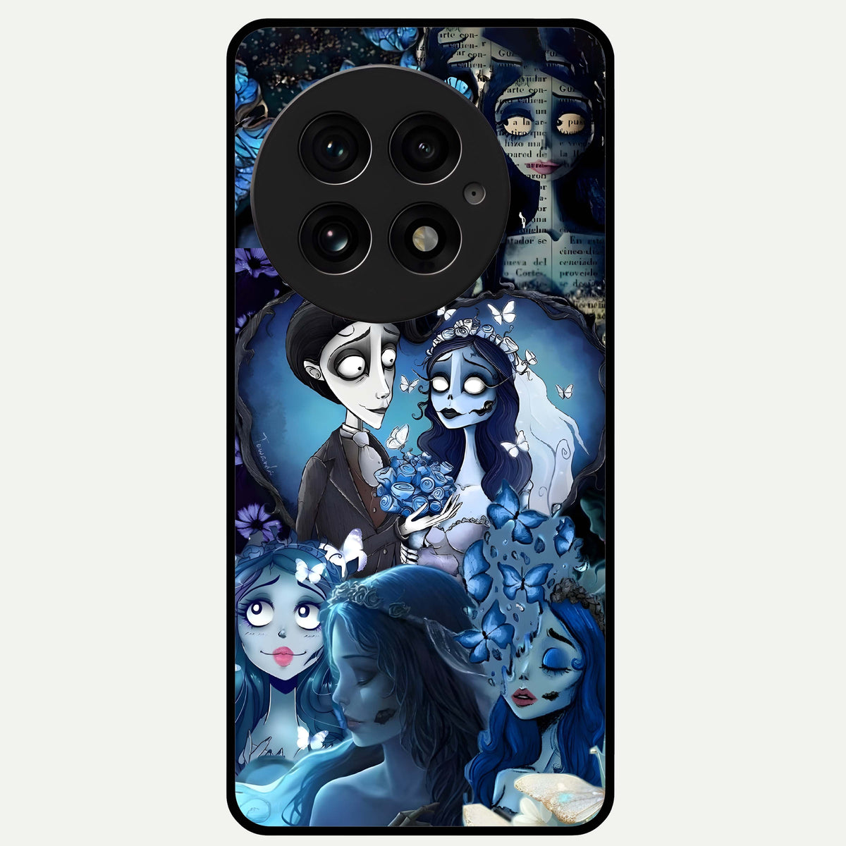  Butterfly Ghost Soul Glass Case For OnePlus 13 back cover – full design glossy printed glass finish