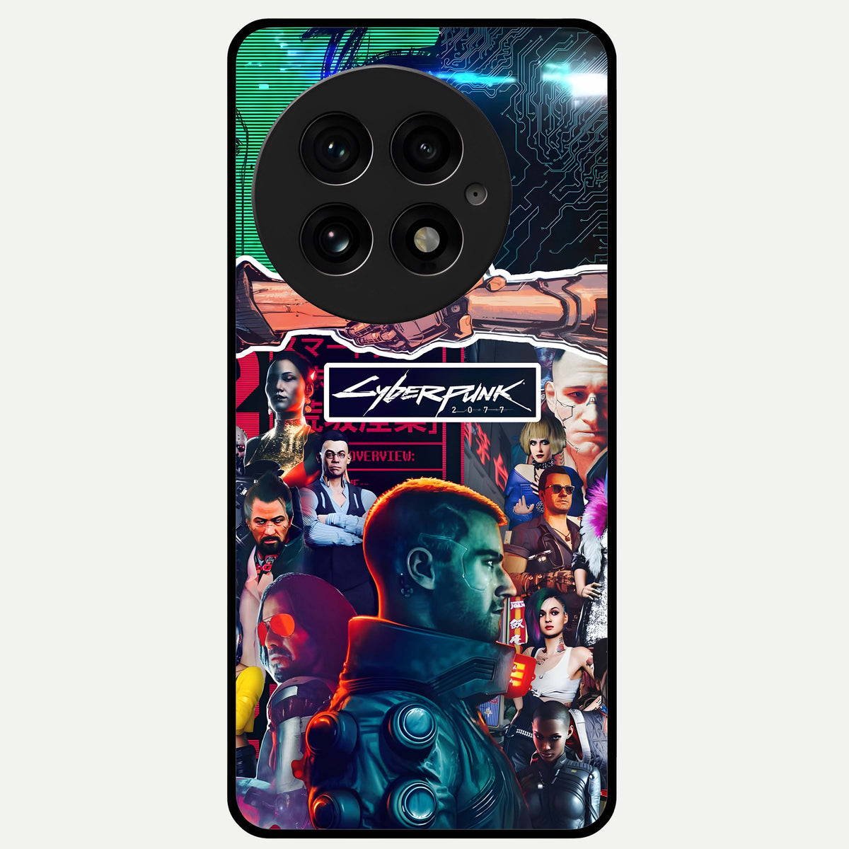  CYBERPUNK Legacy Glass Case For OnePlus 13 back cover – full design glossy printed glass finish