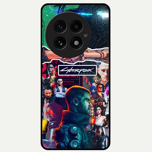  CYBERPUNK Legacy Glass Case For OnePlus 13 back cover – full design glossy printed glass finish