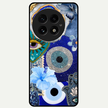  Celestial Blue Vision Glass Case For OnePlus 13 back cover – full design glossy printed glass finish