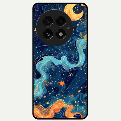  Celestial Dream Flow Glass Case For OnePlus 13 back cover – full design glossy printed glass finish