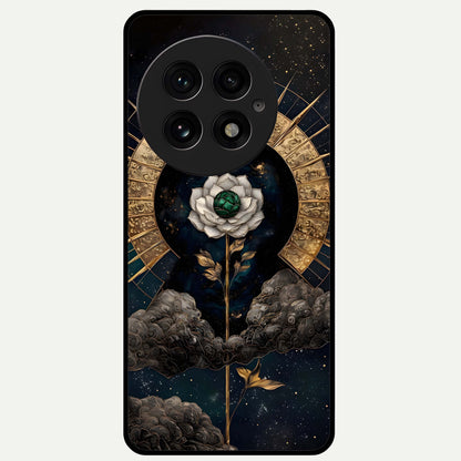  Celestial Lotus Morang Glass Case For OnePlus 13 back cover – full design glossy printed glass finish