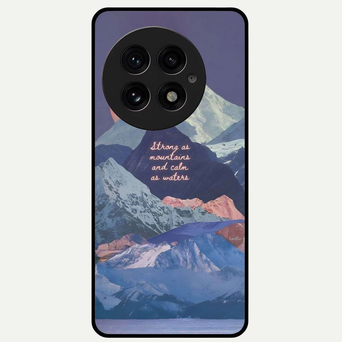  Celestial Mountain Calm Glass Case For OnePlus 13 back cover – full design glossy printed glass finish