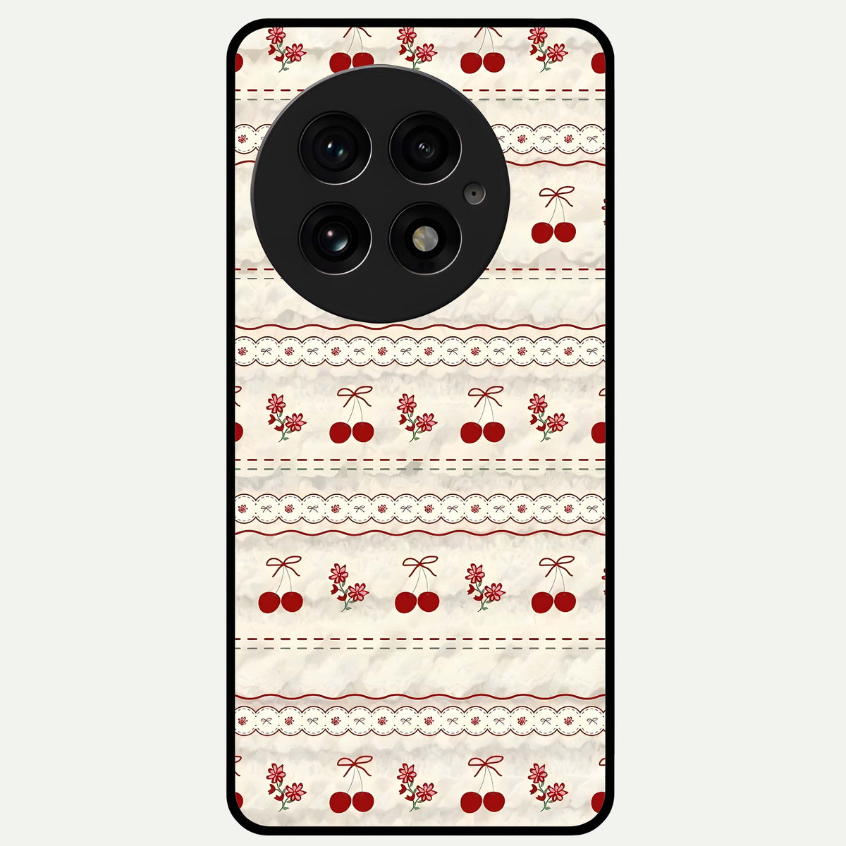  Cherry Bloom Charm Glass Case For OnePlus 13 back cover – full design glossy printed glass finish