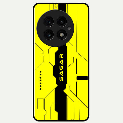  Circuit CYBERPUNK Custom Name Glass Case For OnePlus 13 back cover – full design glossy printed glass finish