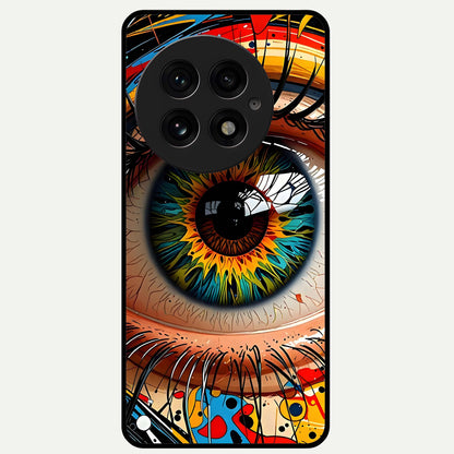  Colorful Eye Glass Case For OnePlus 13 back cover – full design glossy printed glass finish
