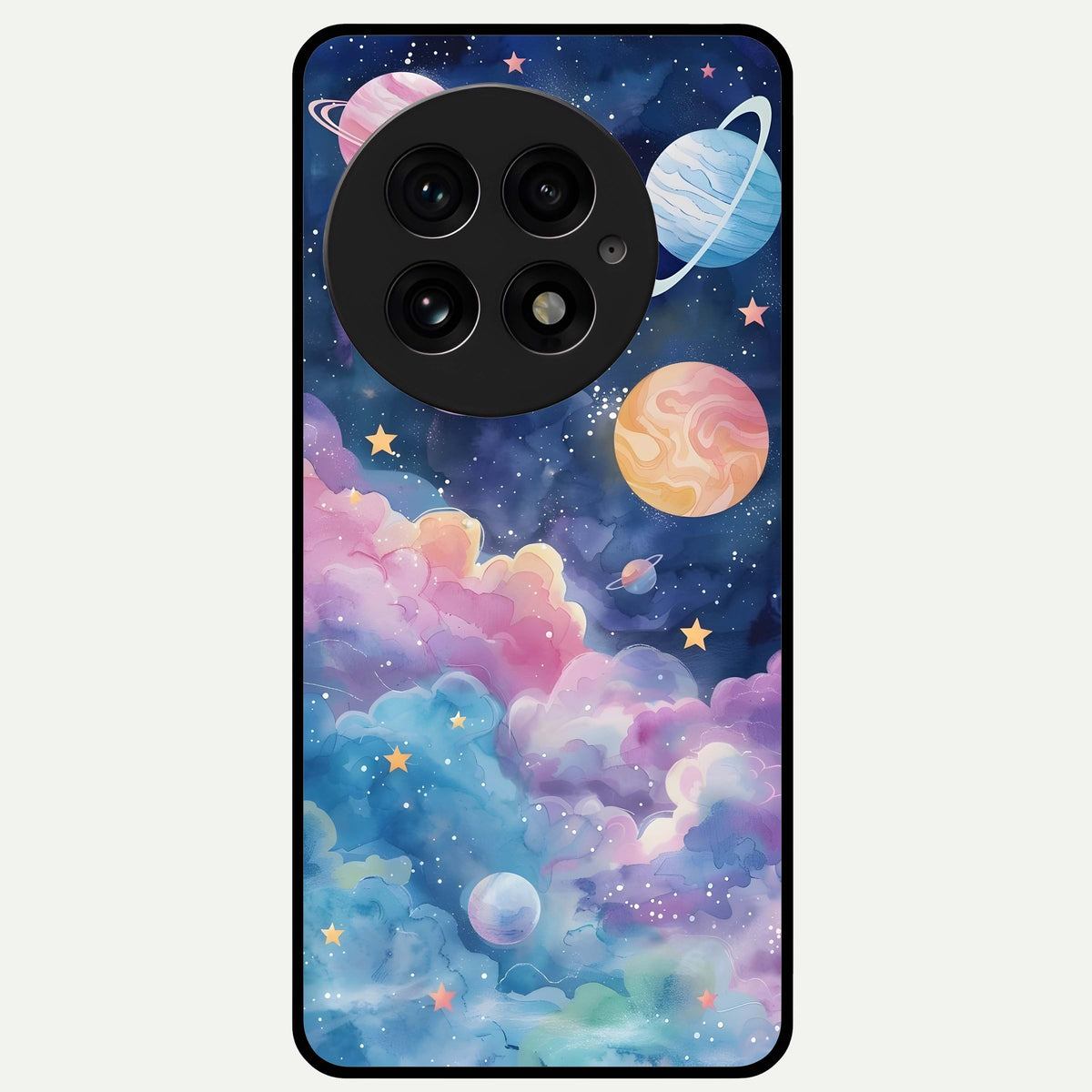  Cosmic Planet Dreams Glass Case For OnePlus 13 back cover – full design glossy printed glass finish