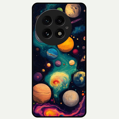  Cosmic Planet Journey Glass Case For OnePlus 13 back cover – full design glossy printed glass finish