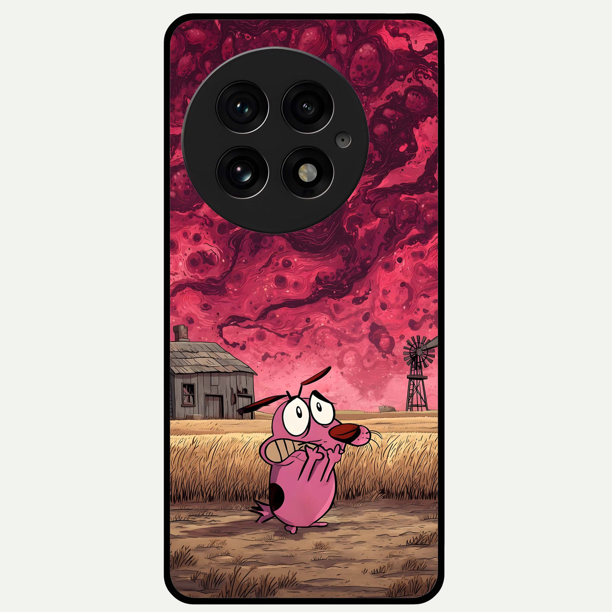  Courage Under Sky Glass Case For OnePlus 13 back cover – full design glossy printed glass finish