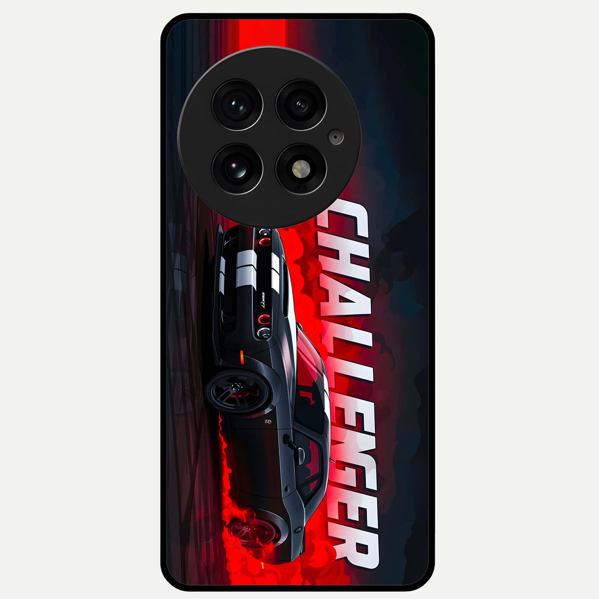  Crimson Challenger Fury Glass Case For OnePlus 13 back cover – full design glossy printed glass finish