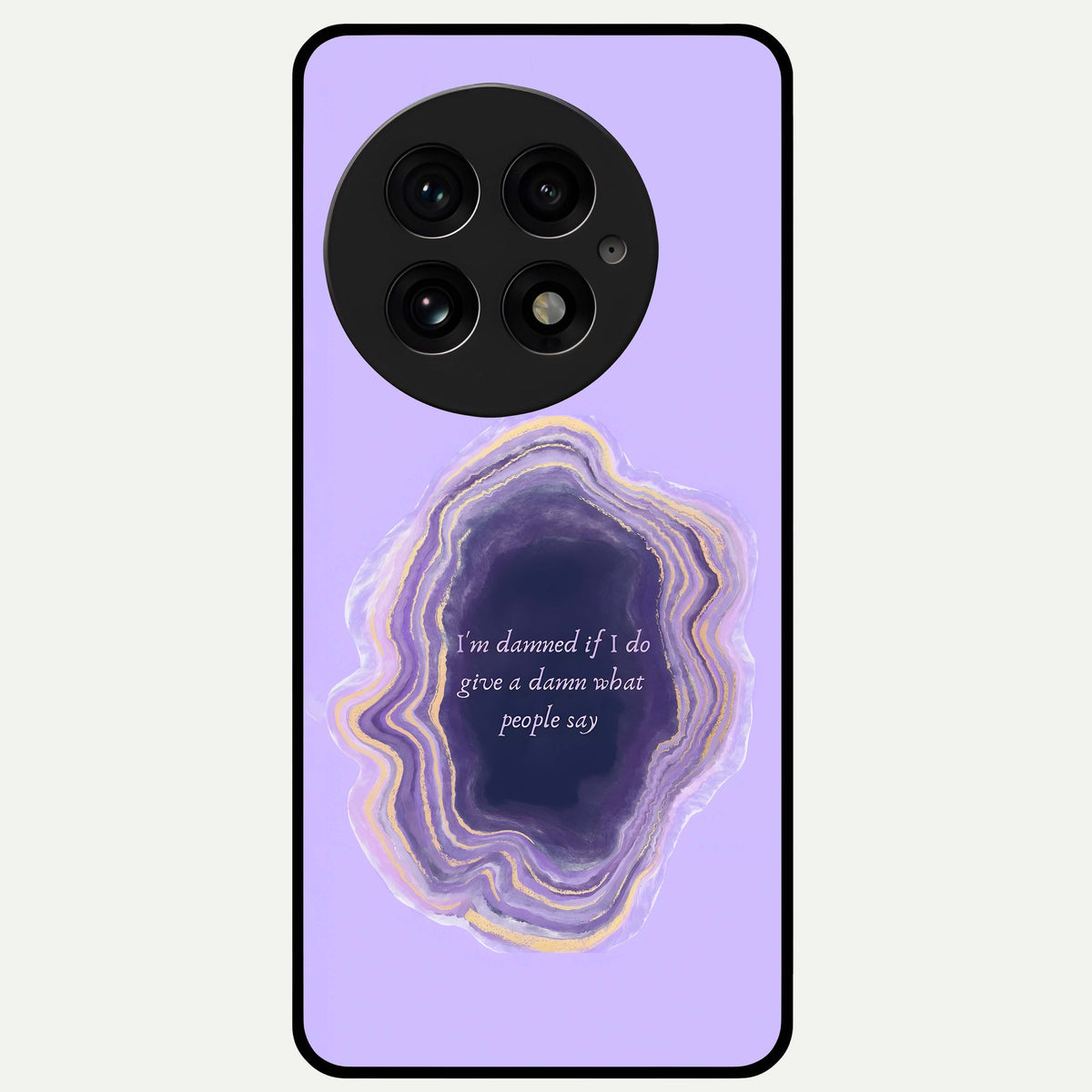  Damned People Quote Glass Case For OnePlus 13 back cover – full design glossy printed glass finish