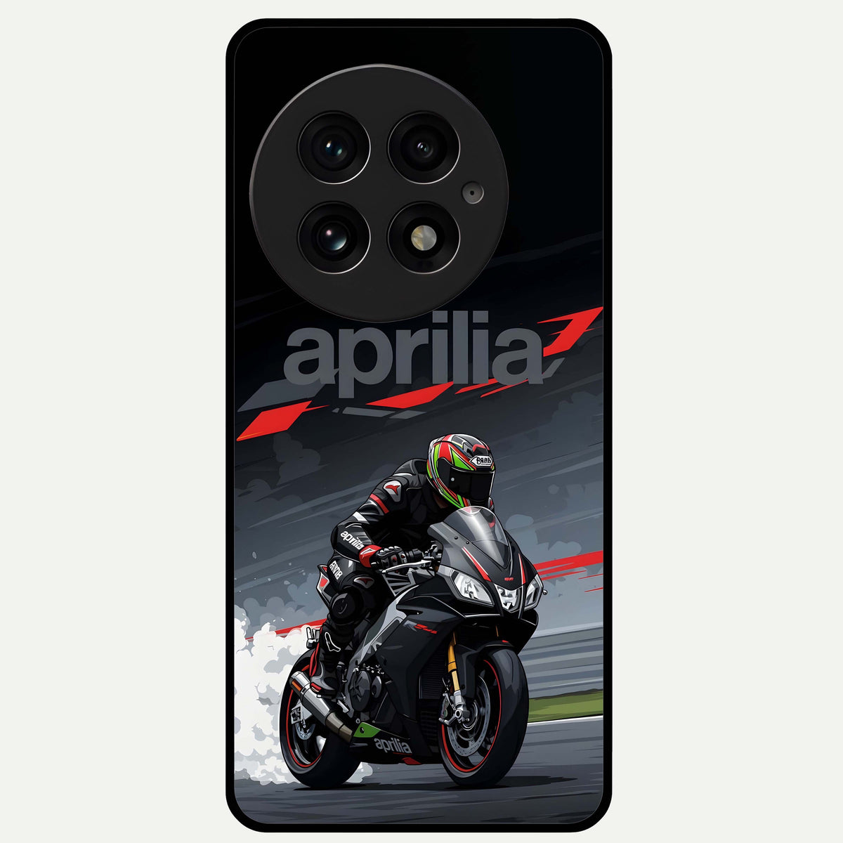  Dark Aprilla Glass Case For OnePlus 13 back cover – full design glossy printed glass finish