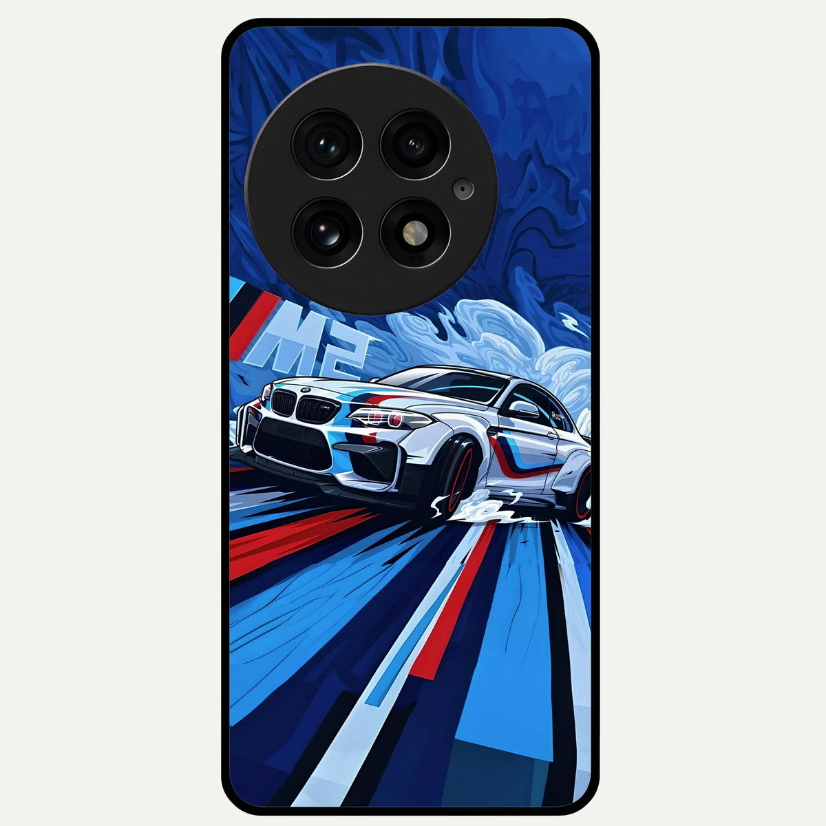  Drift Power Rush Glass Case For OnePlus 13 back cover – full design glossy printed glass finish