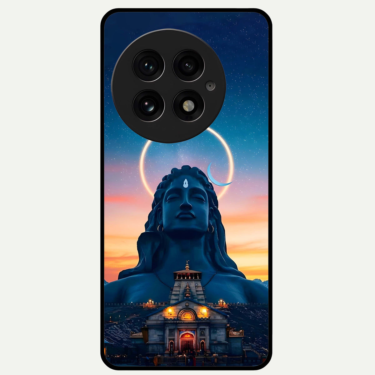  Eternal Shiva Aura Glass Case For OnePlus 13 back cover – full design glossy printed glass finish