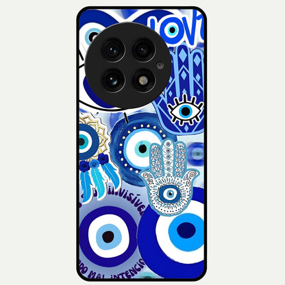  Evil Eyes Dream Glass Case For OnePlus 13 back cover – full design glossy printed glass finish
