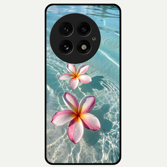  Floating Bloom Bliss Glass Case For OnePlus 13 back cover – full design glossy printed glass finish