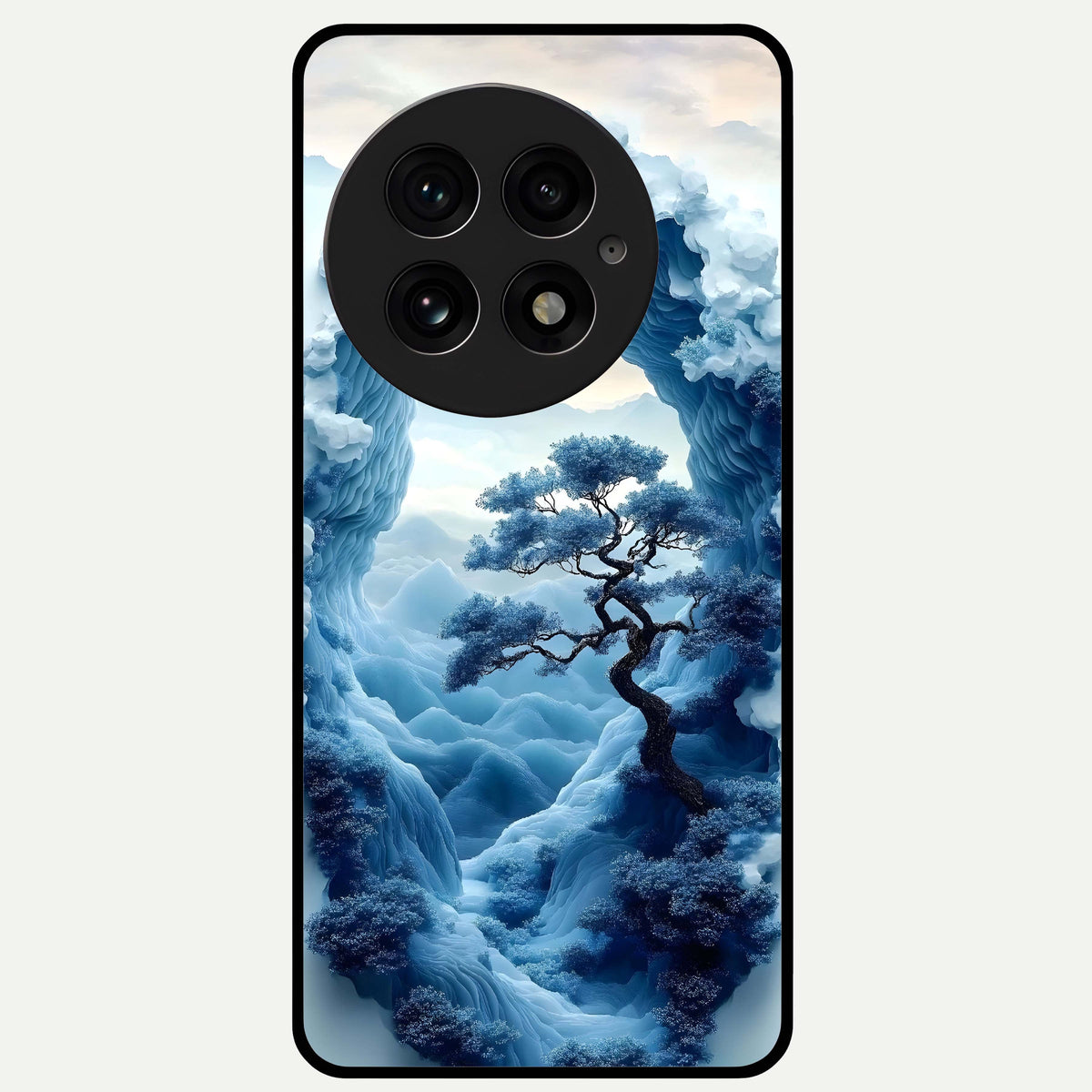 Frozen Serenity Gate Glass Case For OnePlus 13 back cover – full design glossy printed glass finish