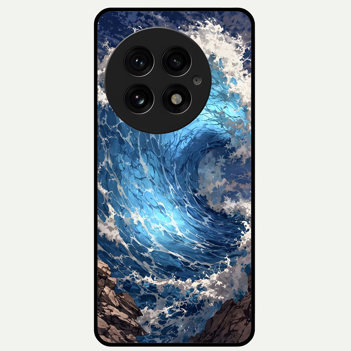  Giant Ocean Wave Glass Case For OnePlus 13 back cover – full design glossy printed glass finish