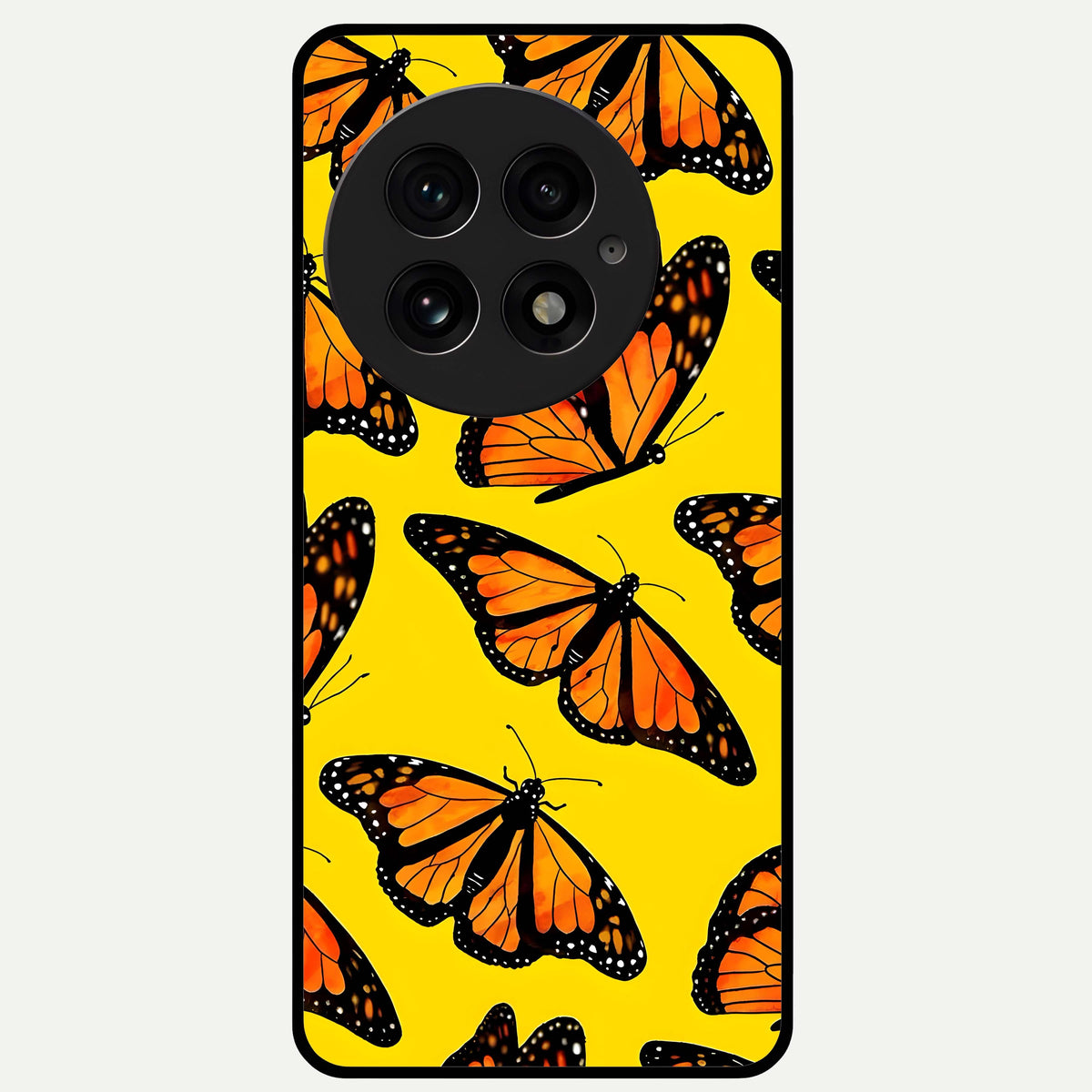  Golden Wing Flight Glass Case For OnePlus 13 back cover – full design glossy printed glass finish