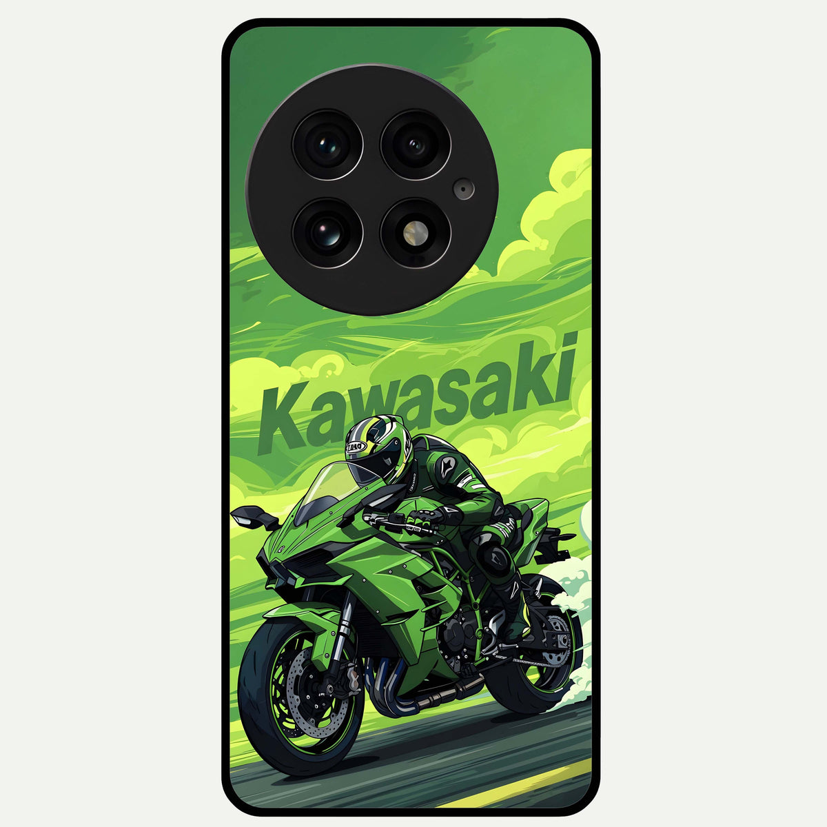  Greenery Sky Glass Case For OnePlus 13 back cover – full design glossy printed glass finish