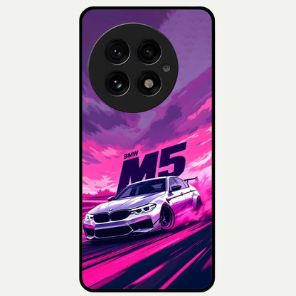  MS Neon Car Glass Case For OnePlus 13 back cover – full design glossy printed glass finish