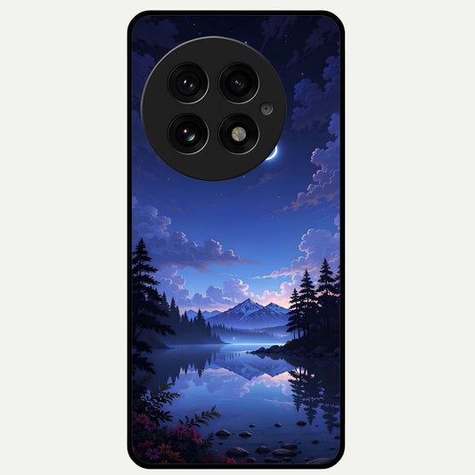  Midnight Lake Peace Glass Case For OnePlus 13 back cover – full design glossy printed glass finish