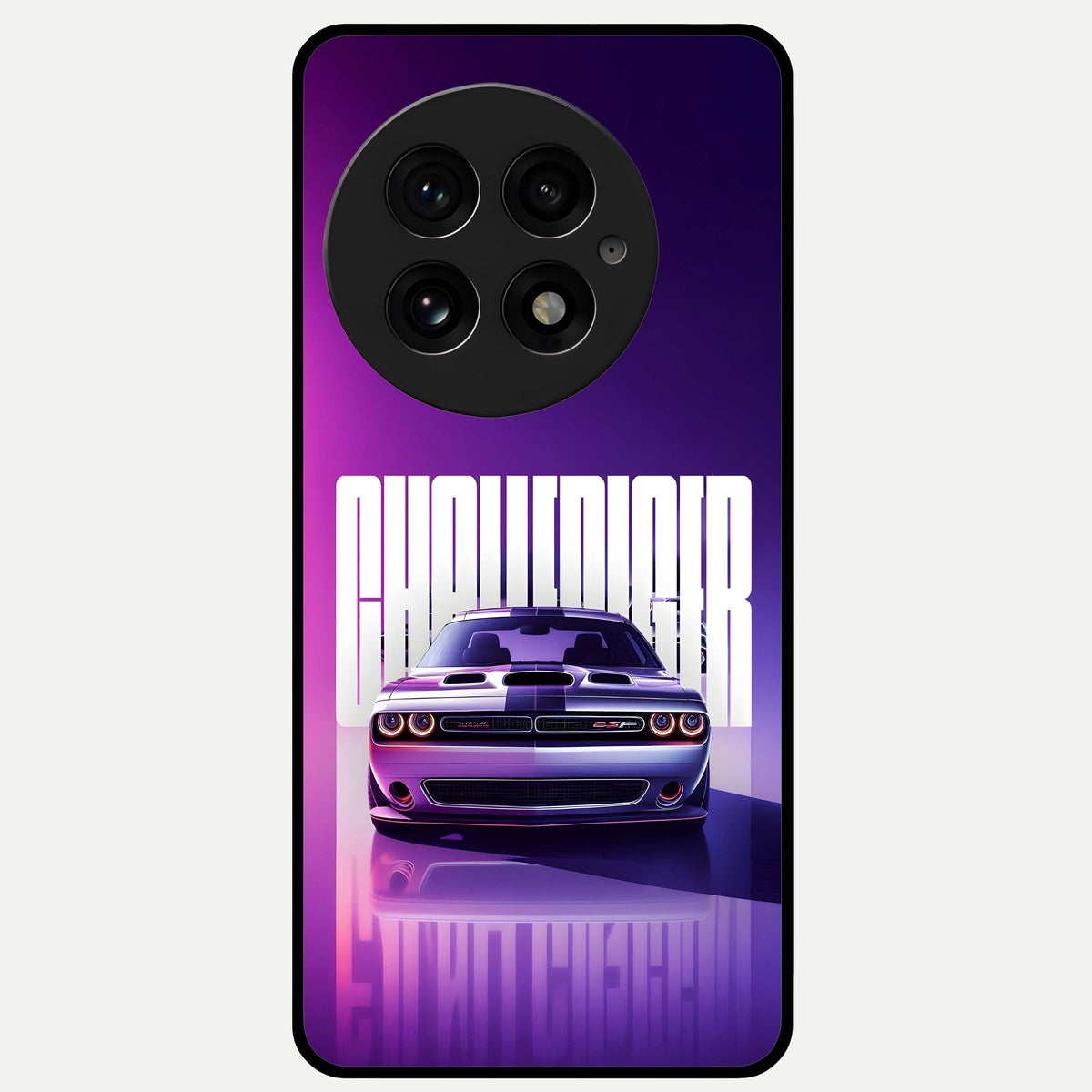  Midnight Muscle Ride Glass Case For OnePlus 13 back cover – full design glossy printed glass finish