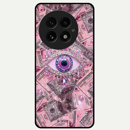  Money Eye Luxe Glass Case For OnePlus 13 back cover – full design glossy printed glass finish